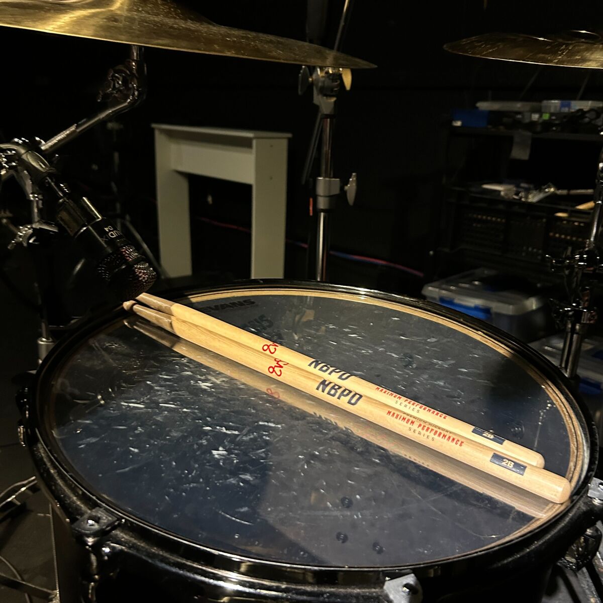 NBPD Drumsticks lineup — premium metal drumsticks collection showing different stick models for heavy music